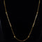 22 Carat Gold Plain Chain With  Circle And Cycliderical Cube Design 8.38g by Mahita Collections